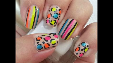 No solamente son lindas las modelos de. Nail Art - Neon and Nude - Decoracion de Uñas - YouTube