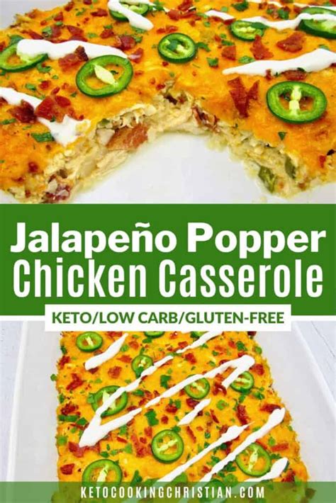 The next keto diet idea for beginners is deconstructed pizza. Keto Jalapeño Popper Chicken Casserole - Keto Cooking ...