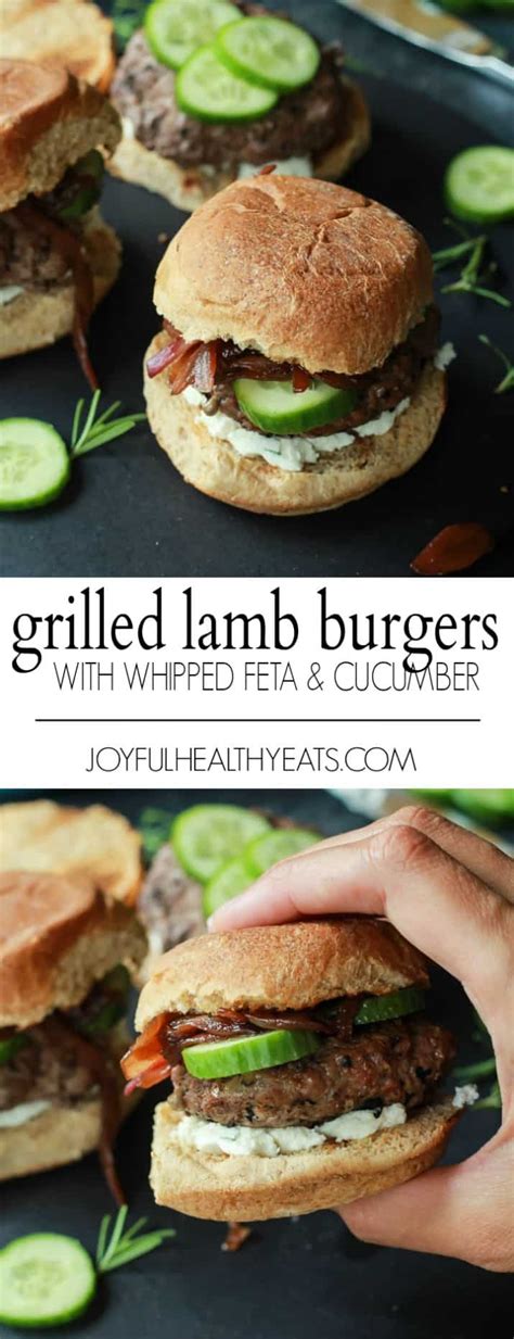 Grilled lamb chops with wheat berry, strawberry, and lacinato kale salad. Grilled Lamb Burgers with Feta & Cucumbers | Easy Grilled ...