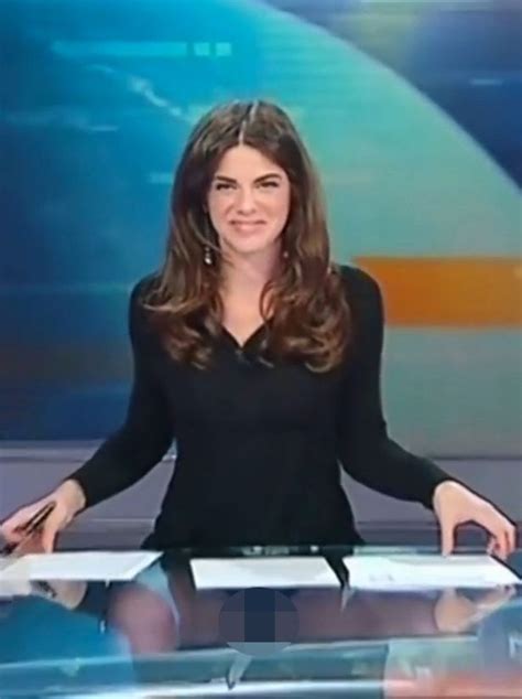 Yet our stories are similar in so many ways. News presenter forgets she's sitting at a glass desk and ...