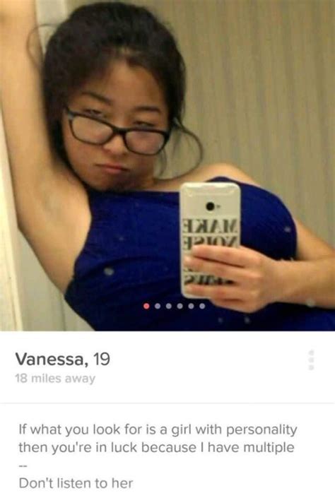 You've got tindr, happn, eharmony, zoosk, okcupid, match.com, bumble and a lot more. 21 People Who Are Really Good - And Really Bad - At Tinder