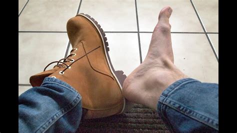 Timberland footwear is marketed towards people intending outdoor use. Timberlands Boots Original With VS Without Socks - YouTube