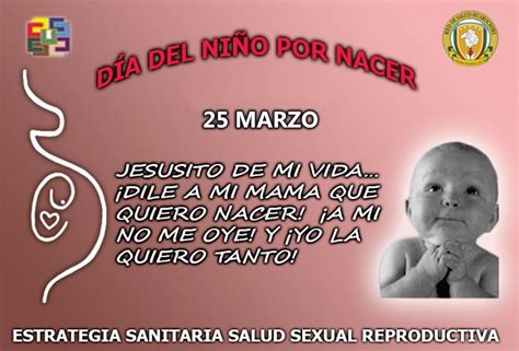 25 de marzo día del niño por nacer, es la fecha conmemorativa a nivel internacional junto con la fiesta de la anunciación. RED DE SALUD HUAROCHIRI: DIA DEL NIÑO POR NACER