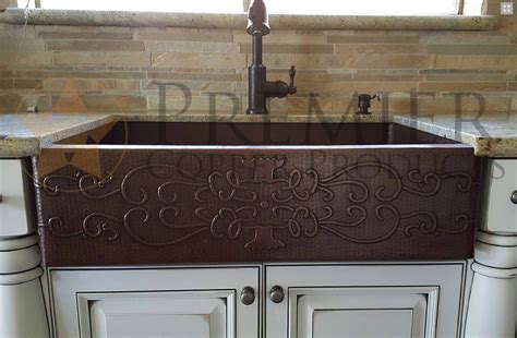 Copper is a house favorite these days. Copper Hammered Kitchen Apron Sink With Unique Design | Farmhouse sink kitchen, Copper farmhouse ...