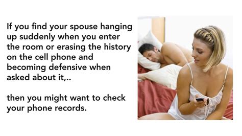 I brought it up during one of our video chats because right now he is deployed. 5 Signs Your Spouse Could Be Cheating on You - YouTube