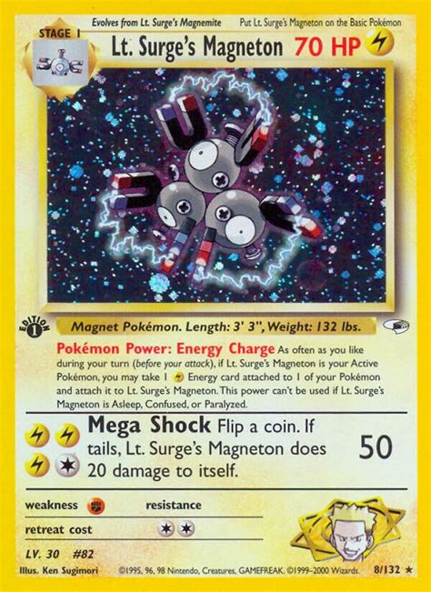 Monthly reporting to the three major credit bureaus. Lt. Surge's Magneton (Gym Heroes 8/132) - TCG Collector