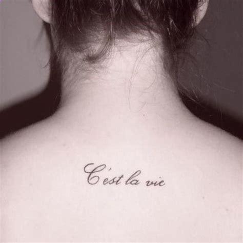 This is the nickname of the illegitimate daughter of fantine in victor hugo's novel les misérables (1862). Little back tattoo saying Cest la vie, french quote ...