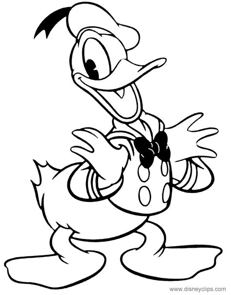 Coloring pages for learning numbers and colors for preschool and kindergarten. Donald Duck Coloring Pages (2) | Disneyclips.com