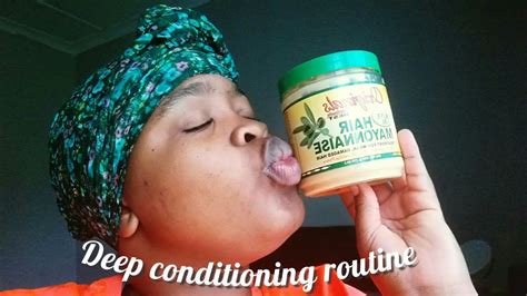 Yes, you read that correctly. Deep conditioning my natural hair with hair mayonnaise ...