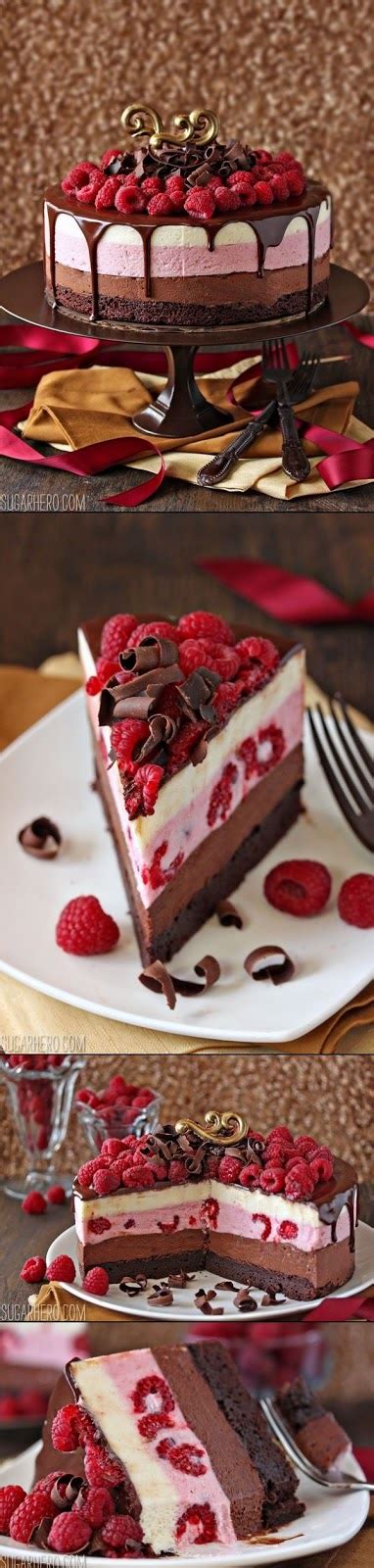 This chocolate raspberry cake is a decadent, rich chocolaty cake, with a classic combination that everybody love. Best Collection from DIY Ideas: 12 Easy dessert recipe ideas