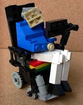 Lego stephen hawkings runs over a bear, gets chased by chief wiggum, a variety of star wars characters and the tardis. STELLAVISTA: The Stephen Hawking Lego Singularity