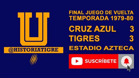 Este partido entre cruz azul vs tigres uanl partido por los cuartos de final liga mx guardianes 2020, partido se disputará en el estadio azteca a las 18:30 horas horario del centro de méxico por redzer. 1979-80 - Cruz Azul Vs Tigres Juego de Vuelta Final - YouTube