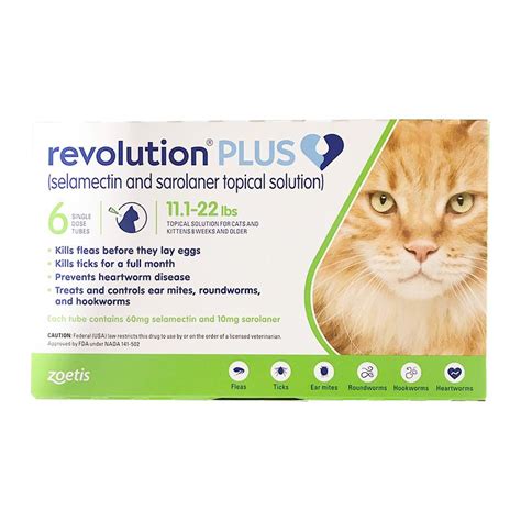 Revolution for cats medicine is a easy to apply drop that is water resistant for up to 1 month. Revolution Plus for Cats