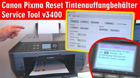 3 4 use the { or } button (e) to select lan settings, then press the select change wireless/wired, then ok button. Canon Pixma Zähler zurücksetzen - Tintenauffangbehälter ...