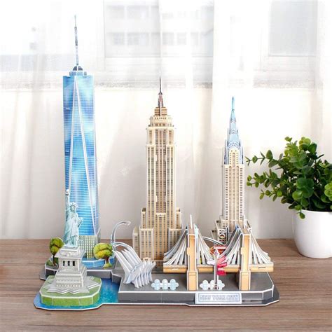 00142spielzeug, puzzles & geduldspiele, 3d puzzles!. 3D puzzle: CityLine New York City CubicFun 3D híres épület ...