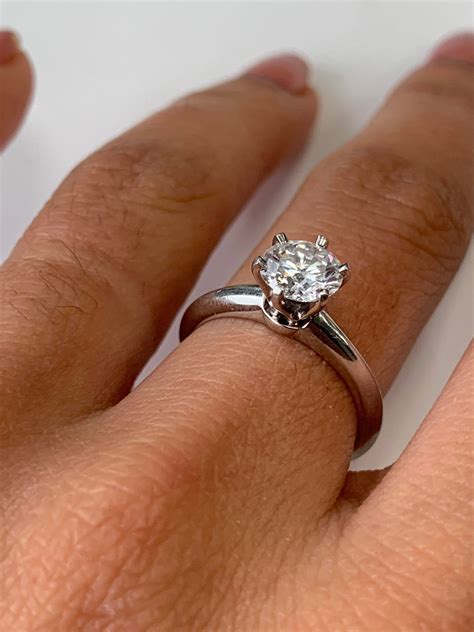 Tiffany & co is well known for their classic tiffany engagement rings. Tiffany & Co Solitaire 1.01 CT Engagement Ring in Platinum ...