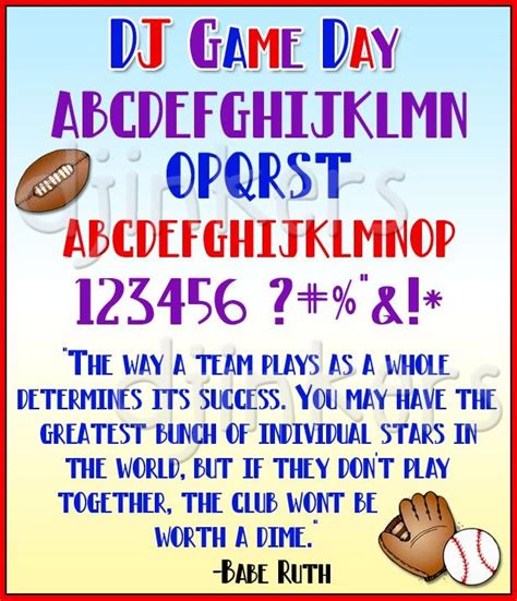 Game day font font 2.85/5. DJ Game Day font, sport font, school font, fun font | Dj ...