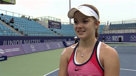 Katie swan interview after reaching the junior masters final. Katie Swan chats after her first round victory - YouTube