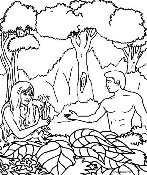 God created the heavens and the earth and everything was very good. Printable Adam and Eve Coloring Pages For Kids ...