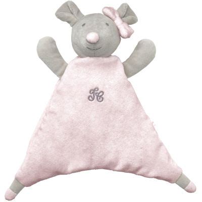 Mode enfant tartine et chocolat. Doudou plat souris rose pâle (25 cm) par Tartine et Chocolat