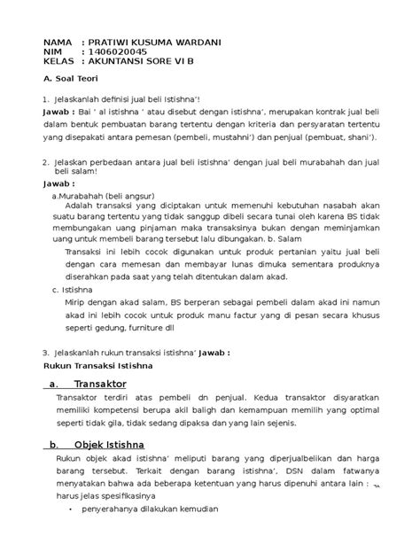 Akuntansi, wesel, keuangan, kunci jawabanfull description. Nama: Pratiwi Kusuma Wardani NIM: 1406020045 Kelas ...