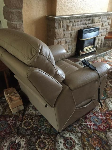 This reclining armchair is here to help. Cream Leather Electric Recliner Armchair | in Beeston ...