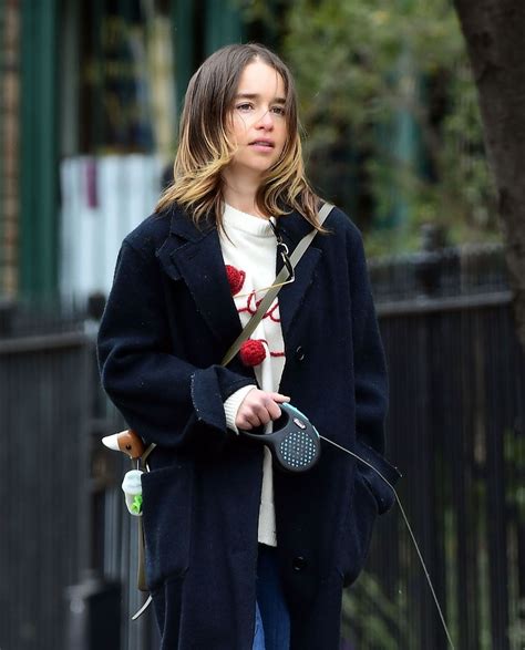 British actress emilia clarke was born in london and grew up in oxfordshire, england. EMILIA CLARKE Out with Her Dog in London 06/06/2020 ...