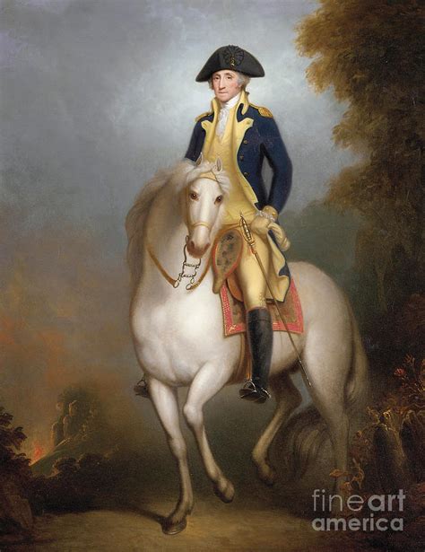 Peale, rembrandt, artist, and publisher detroit publishing co. Equestrian portrait of George Washington Painting by ...