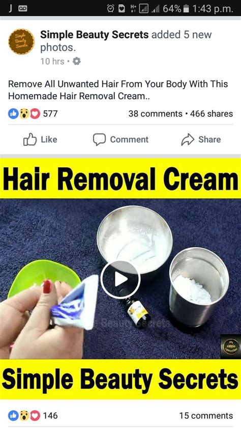 Before applying your wax recipe depilatory creams dissolve the hair at the skin's surface. Pin by pooja Rawat on d.i.y. | Homemade hair removal, Hair ...