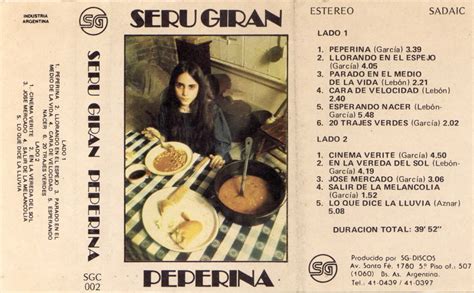 Peperina, llorando en el espejo, parado en el medio de la vida. La Batea De Los Sonidos: 2059 - Seru Giran - 1981 - Peperina