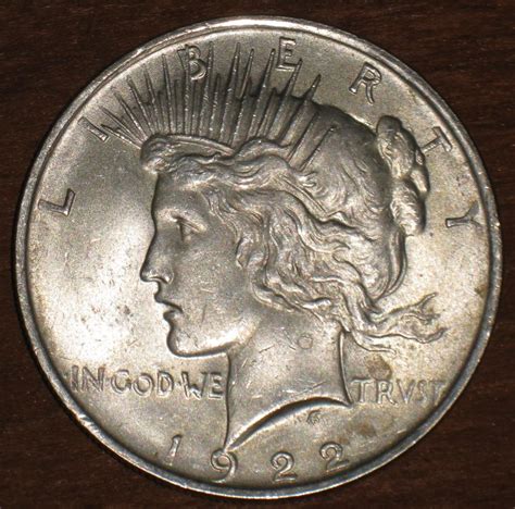 Heavy with silver, your 1922 peace silver dollar value starts at $18.41 a nice premium over base pictured is a 1922 peace dollar that never entered circulation, displaying undisturbed, as minted luster. 1922 Silver Dollar