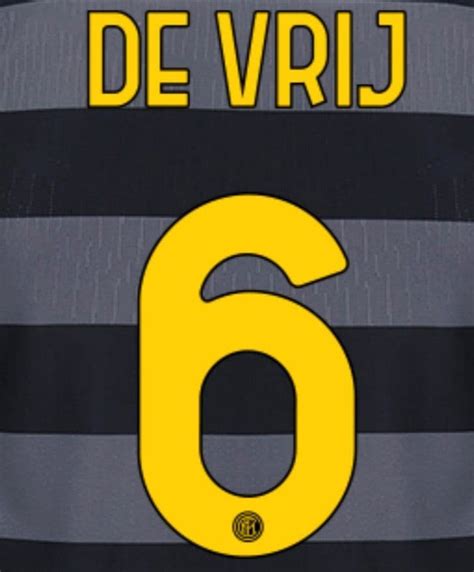 Your email address will not be published. 2020-21 Inter Milan Third Shirt DE VRIJ 6 Official ...
