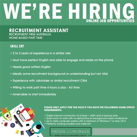 English is widely spoken in malaysia and it is medium of instruction in the jobs in retail stores are usually available according to your convenience and in different time shifts. We're HIRING: Home Based Part Time Recruitment Assistant ...