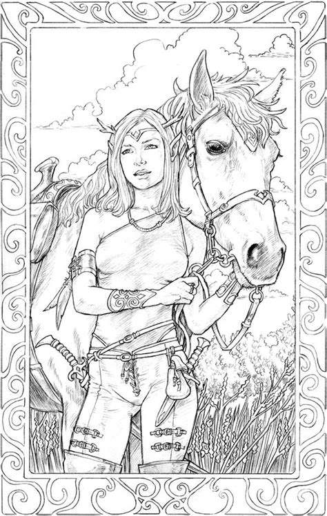 Free printable horse coloring pages. Pin on Coloring Pages *Fantasy