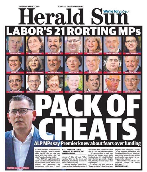 Trying to view them as part of your free monthly views or in private browsing doesn't work for those particular stories, there's no way besides subscribing or borrowing someone's login. Melbourne's Herald Sun front page tomorrow - 21 mugshots ...