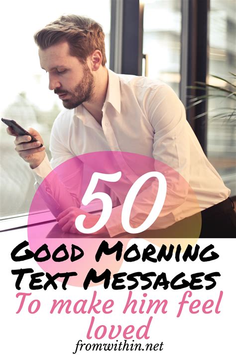 Exclusive good morning messages will brighten up her day and ensure that you're always on her mind. 50 Good Morning Text Messages To Make Him Feel Loved ...