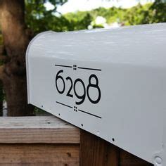 See what custom mailbox numbers (mailboxnumbers) has discovered on pinterest, the world's biggest collection of ideas. white mailbox with yellow flag and modern house numbers ...