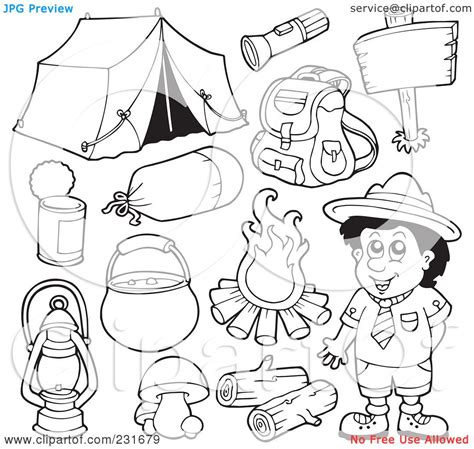 100% free coloring page of hernando cortes. camper kid clipart | Royalty-Free (RF) Clipart ...