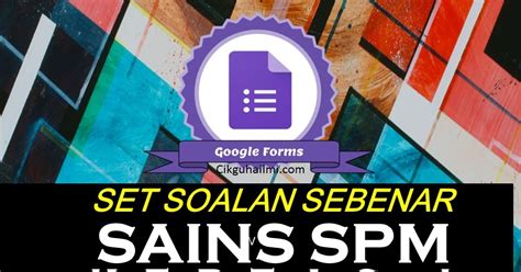 Soalan percubaan spm 2014 sekolah berasrama penuh (sbp) (termasuk skema) bahasa melayu bahasa inggeris matematik sejarah pendidikan islam prinsip perakaunan kertas 1 + kertas 2 + skema matematik tambahan. Google Form : Soalan Sains SPM Sebenar Kertas 1 2017 - 2003