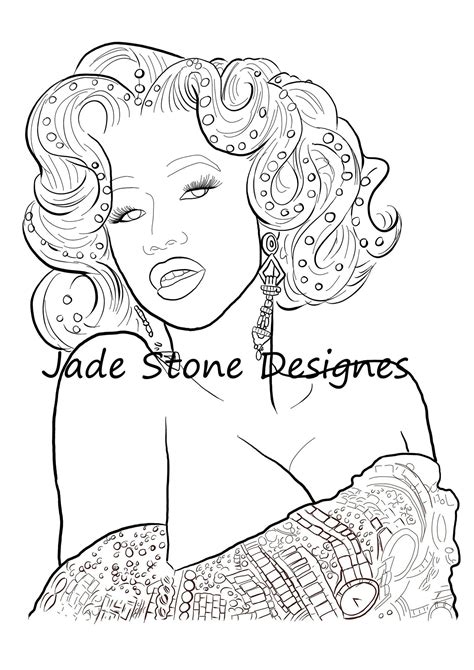 Color in this picture of cardi b and share it with others today! Cardi B Adult colouring download | Coloring download ...