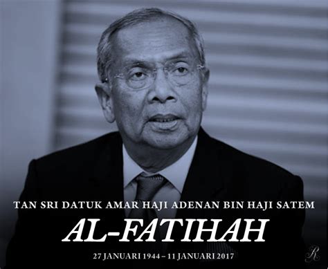 Adenan menjadi peguam di mahkamah tinggi borneo pada 1975 dan dilantik sebagai pengerusi yayasan sarawak pada 1 februari 1999 selepas ketua menteri tan sri abdul taib mahmud melepaskan jawatan itu. Bicara Nyata Maya: Ketua Menteri Sarawak, Adenan Satem ...