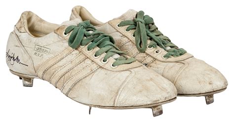 Despite being the second pick in the first round of the 1966 draft, the future mr. Lot Detail - 1968-75 Reggie Jackson Game Used and Signed Oakland Athletics Adidas Cleats (MEARS ...