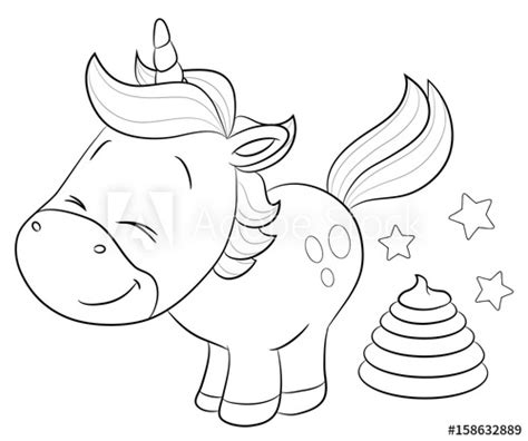 Einhorn fotos und grafiken lizenzfreie bilder thinkstock deutsch. Niedliches Einhorn macht einen Regenbogenhaufen - Vektor Illustration - kaufen Sie diese ...