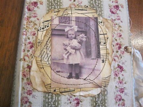 Vintage fabric creates the perfect vintage interiors. Vintage Looking Altered Book Ephemera Holder, Fabric&Lace ...