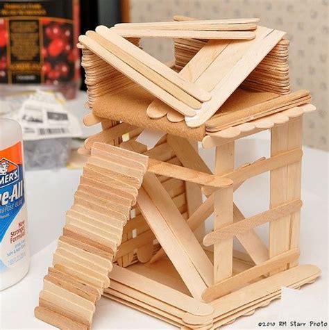 Popsicle sticks, craft wood and rope. Homemade Hámster Toys - Buscar con Google | Diy hamster ...