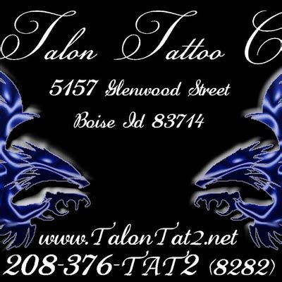 We are a team of tattoo and piercing artists who strive to provide the highest quality body modifications in the treasure valley. Talon Tattoo Co LLC | Tattoo Studio in Boise ID