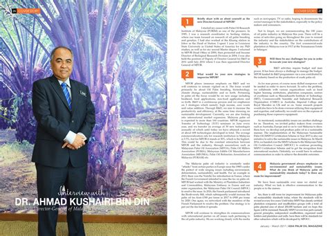 Din ak (2017) malaysian oil palm industry performance 2016 and prospects for 2017. mpob_tweets on Twitter: "#INTERVIEW with Dr. Ahmad ...
