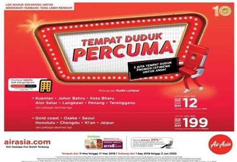 How much is the airasia free seat 2020 flight tickets/fares? AirAsia Kembali Dengan Tawaran Tempat Duduk Percuma Yang ...