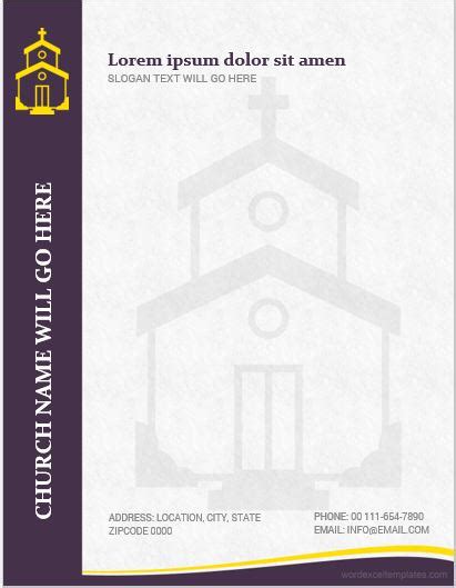 Minimal microsoft word letterhead template. 5 Best MS Word Church Letterhead Templates | Word & Excel Templates