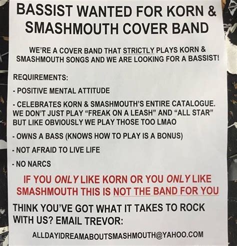 Find a bass on gumtree, the #1 site for other musicians wanted classifieds ads in the uk. Bass Player Wanted for the Most Ridiculous Cover Band Ever